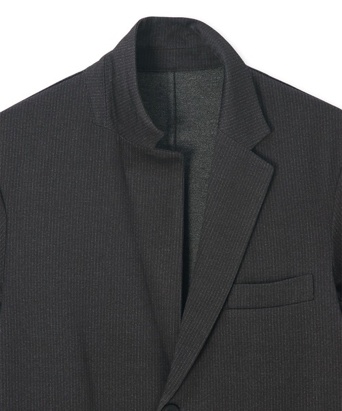 LANVIN en Bleu(ランバンオンブルー)の「セットアップ ストライプ ジャージージャケット(テーラードジャケット・メンズ・チャコールグレー/グレー・52/50/48/46)」の11枚目の写真