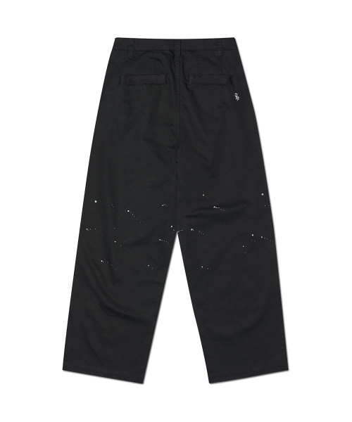 NOMANUAL（NOMANUAL）の「PAINTED TWO TUCK PANTS - BLACK（その他パンツ・レディース・その他・SMALL/MEDIUM/LARGE/X-LARGE）」の3枚目の写真