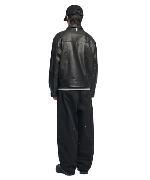 NOMANUAL（NOMANUAL）の「PAINTED TWO TUCK PANTS - BLACK（その他パンツ・レディース・その他・SMALL/MEDIUM/LARGE/X-LARGE）」の5枚目の写真