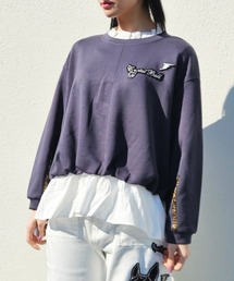 CRYSTAL BALL（クリスタルボール）の「異素材ミックス&ワッペントップス（その他トップス）」