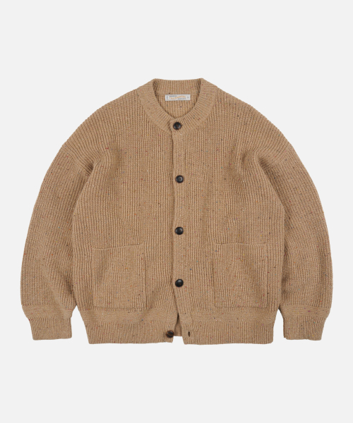 BOCACI WOOL ROUND CARDIGAN _ BEIGE