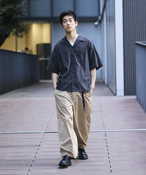 FREAK'S STORE(フリークスストア)の「限定展開 Relax Fit リラックスフィット シャドーストライプ オープンカラー シャツ(シャツ/ブラウス・メンズ・チャコールグレー/ブラック/ブラウン/ネイビー・SMALL/MEDIUM/LARGE)」の13枚目の写真