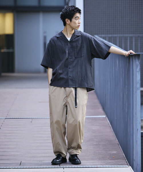 FREAK'S STORE(フリークスストア)の「限定展開 Relax Fit リラックスフィット シャドーストライプ オープンカラー シャツ(シャツ/ブラウス・メンズ・チャコールグレー/ブラック/ブラウン/ネイビー・SMALL/MEDIUM/LARGE)」の14枚目の写真