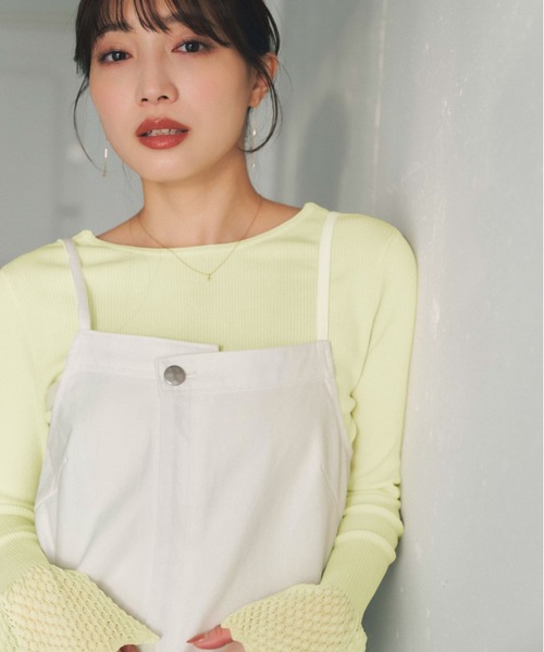 COHINA(コヒナ)の「エンブロイダリージャンパースカート 【低身長・小柄女性】(ワンピース・レディース・ホワイト/ベージュ・SHORT/REGULAR)」の9枚目の写真
