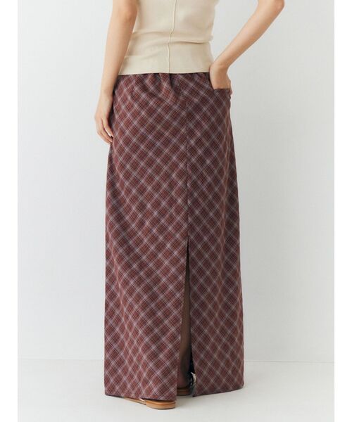 Ungrid（アングリッド）の「チェックアイラインスカート（スカート・レディース・ネイビー/ブラウン・FREE）」の5枚目の写真