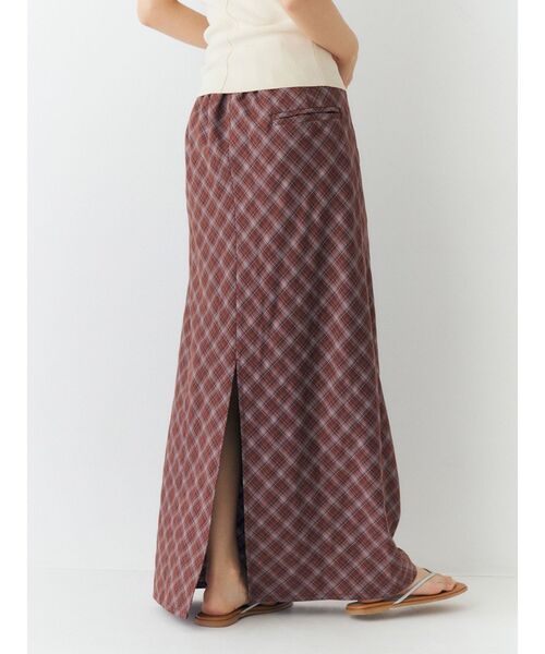 Ungrid（アングリッド）の「チェックアイラインスカート（スカート・レディース・ネイビー/ブラウン・FREE）」の6枚目の写真