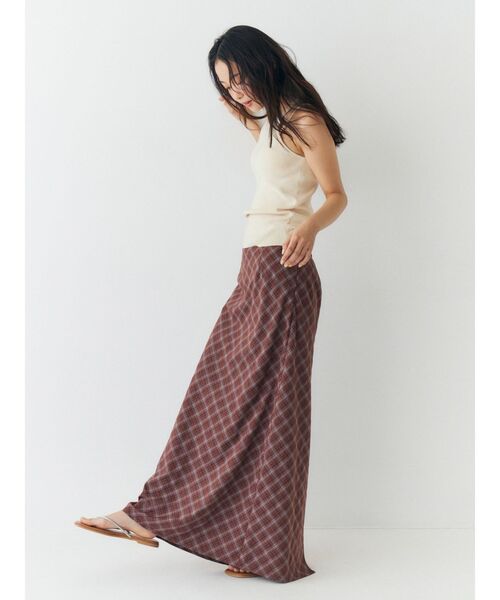 Ungrid（アングリッド）の「チェックアイラインスカート（スカート・レディース・ネイビー/ブラウン・FREE）」の9枚目の写真