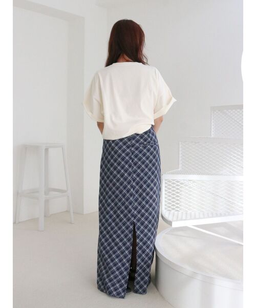 Ungrid（アングリッド）の「チェックアイラインスカート（スカート・レディース・ネイビー/ブラウン・FREE）」の14枚目の写真