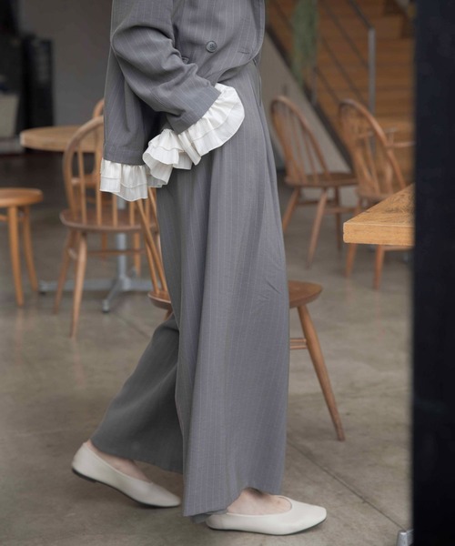 LEPSIM（レプシィム）の「《オフィスライン》アソートスーパーワイドパンツ　637917（その他パンツ・レディース・ベージュ/グレー/チャコールグレー・FREE）」の5枚目の写真