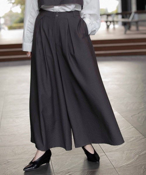 LEPSIM（レプシィム）の「《オフィスライン》アソートスーパーワイドパンツ　637917（その他パンツ・レディース・ベージュ/グレー/チャコールグレー・FREE）」の9枚目の写真