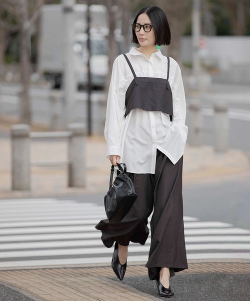 LEPSIM（レプシィム）の「《オフィスライン》アソートスーパーワイドパンツ　637917（その他パンツ・レディース・ベージュ/グレー/チャコールグレー・FREE）」の11枚目の写真