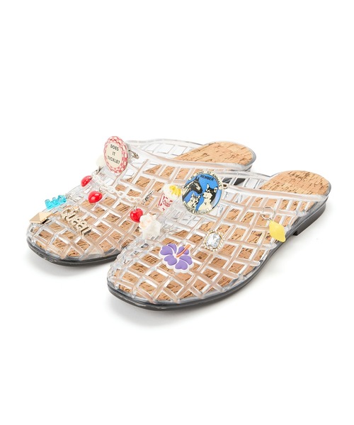 HEY!MrsROSE(ヘイミセスローズ)の「HEY! Mrs ROSE(ヘイ!ミセスローズ)Custom charm Sandals(サンダル・レディース・ブラック/レッド/クリア・M/L)」の9枚目の写真