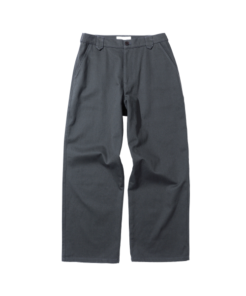 SECONDMONO（セカンドモノローグ）の「Semi Wide Twill Cotton Chino Pants [CHARCOAL]_SEPT051CHARCOAL（その他パンツ・レディース・その他・24/26/28/30/32/34）」の2枚目の写真