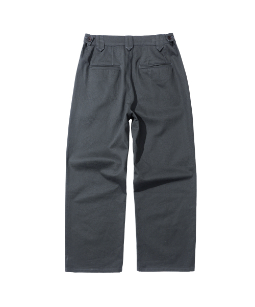 SECONDMONO（セカンドモノローグ）の「Semi Wide Twill Cotton Chino Pants [CHARCOAL]_SEPT051CHARCOAL（その他パンツ・レディース・その他・24/26/28/30/32/34）」の3枚目の写真