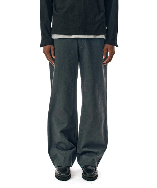 SECONDMONO（セカンドモノローグ）の「Semi Wide Twill Cotton Chino Pants [CHARCOAL]_SEPT051CHARCOAL（その他パンツ・レディース・その他・24/26/28/30/32/34）」の4枚目の写真