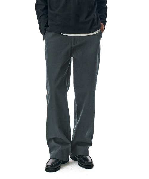 SECONDMONO（セカンドモノローグ）の「Semi Wide Twill Cotton Chino Pants [CHARCOAL]_SEPT051CHARCOAL（その他パンツ・レディース・その他・24/26/28/30/32/34）」の5枚目の写真