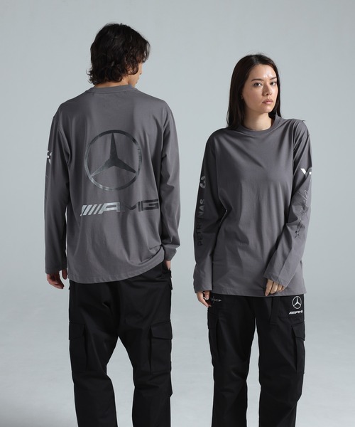 Y-3(ワイスリー)の「Y-3 MERCEDES - AMG PETRONAS FORMULA 1 TEAM CHAOS LOGO LONG SLEEVE TEE(Tシャツ/カットソー・メンズ・グレー・X-SMALL/SMALL/MEDIUM/LARGE/X-LARGE/XX-SMALL)」の1枚目の写真