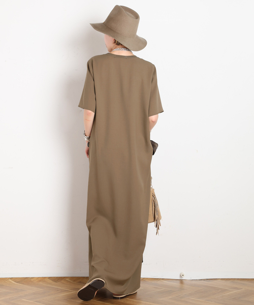 AP STUDIO(エーピーストゥディオ)の「カウチワンピース(ワンピース・レディース・キャメル/ブラック・36/38)」の5枚目の写真
