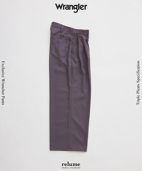 Wrangler（ラングラー）の「Wrangler / ラングラー 別注 3タック ランチャー ドレススラックス（スラックス・メンズ・ブラック/チャコールグレー/ネイビー・LARGE/MEDIUM）」の2枚目の写真