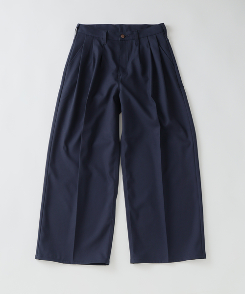 Wrangler(ラングラー)の「Wrangler / ラングラー 別注 3タック ランチャー ドレススラックス(スラックス・メンズ・ブラック/チャコールグレー/ネイビー・LARGE/MEDIUM)」の2枚目の写真