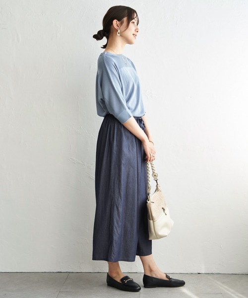 ikka(イッカ)の「【雑誌InRed5月号掲載】デニム/レーヨンリネンガウチョ【親子コーデ】(その他パンツ・レディース・その他1/ネイビー/チャコール/ブラウン系その他/カーキ・L/M/S)」の18枚目の写真
