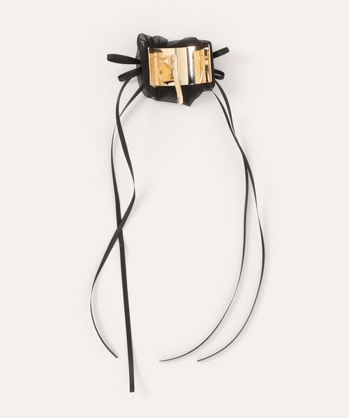 flower（フラワー）の「シフォンリボンピン（ヘアピン・レディース・ブラック/アイボリー/グレー・FREE）」の4枚目の写真