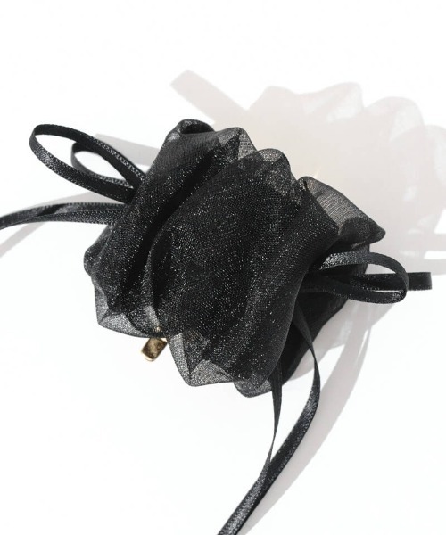 flower（フラワー）の「シフォンリボンピン（ヘアピン・レディース・ブラック/アイボリー/グレー・FREE）」の8枚目の写真