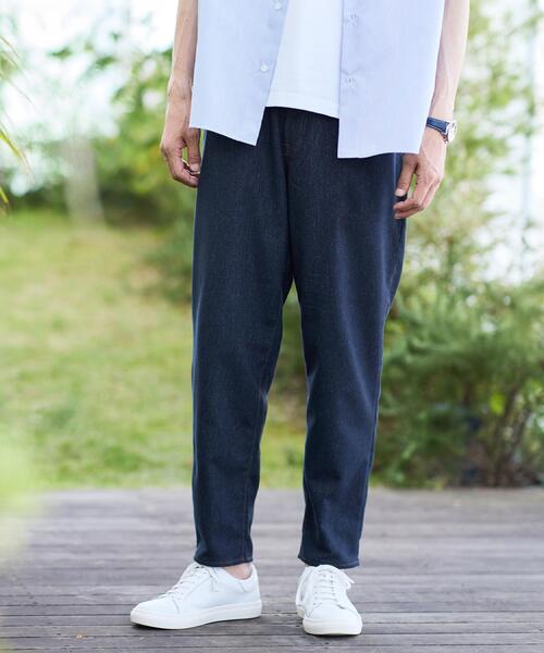 TAKEO KIKUCHI（タケオキクチ）の「【夏デニム】デニムライク メッシュイージーパンツ（デニムパンツ・メンズ・ネイビー/ブラック・04/03/02）」の21枚目の写真