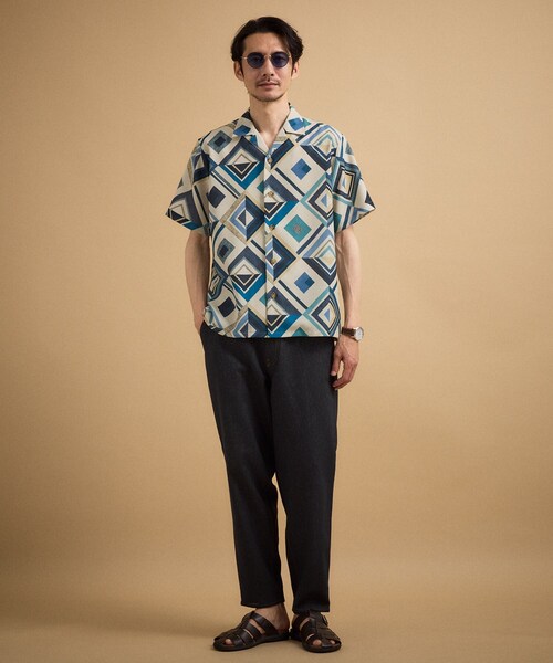 TAKEO KIKUCHI(タケオキクチ)の「【夏デニム】デニムライク メッシュイージーパンツ(デニムパンツ・メンズ・ネイビー/ブラック・04/03/02)」の7枚目の写真