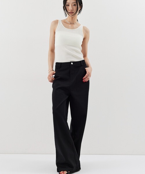 HANNE(アン)の「ローライズストレートジャージパンツ(その他パンツ・レディース・ブラック/グレー・S/M)」の8枚目の写真
