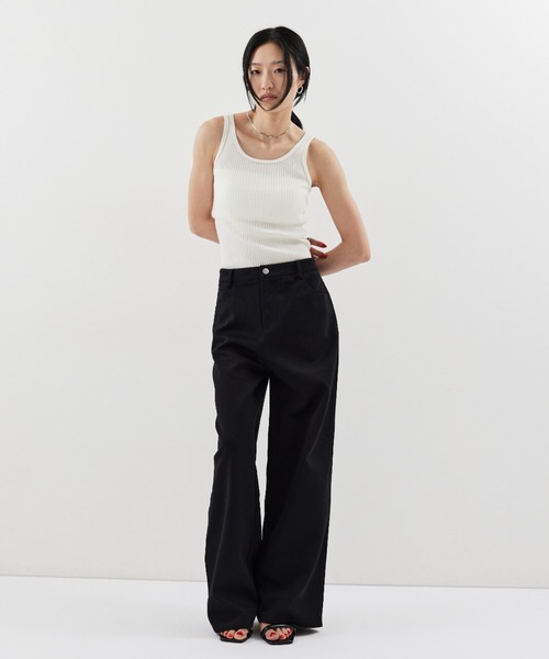 HANNE(アン)の「ローライズストレートジャージパンツ(その他パンツ・レディース・ブラック/グレー・S/M)」の12枚目の写真