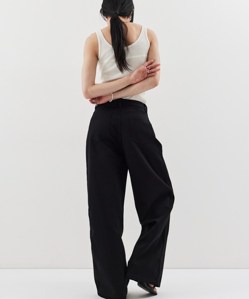 HANNE(アン)の「ローライズストレートジャージパンツ(その他パンツ・レディース・ブラック/グレー・S/M)」の9枚目の写真
