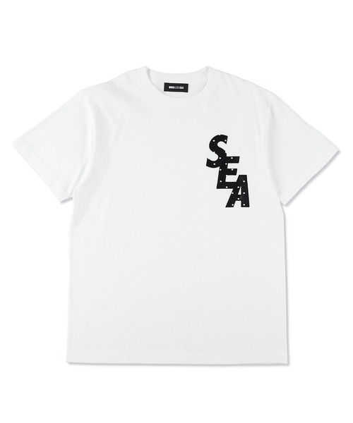 WIND AND SEA(ウィンダンシー)の「DOT SEA S/S TEE(Tシャツ/カットソー・レディース・ネイビー/ホワイト/サックスブルー・X-LARGE/LARGE)」の1枚目の写真