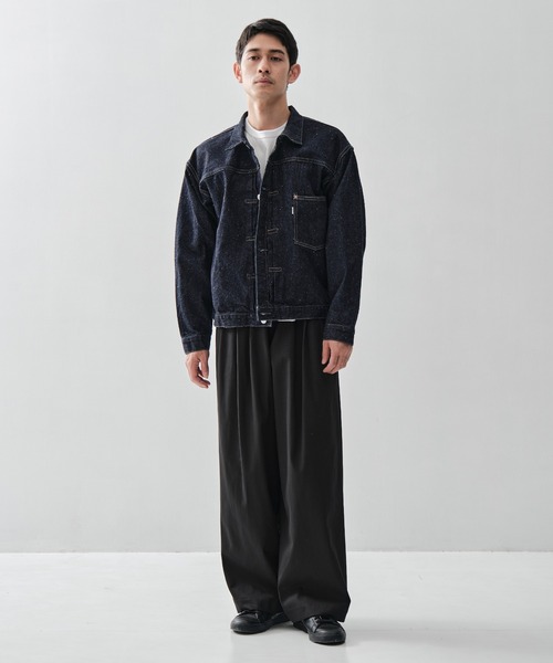 markaware(マーカウェア)の「【MARKAWARE/マーカウェア】TRIPLE PLEATED EASY TROUSERS/【接触冷感・通気性・ドライタッチ・清涼感】60/2オーガニック強燃ボイル3/2ツイル / トリプルプリーテッドイージートラウザーズ(スラックス・メンズ・ブラック/ダークグレー・1/3/2)」の11枚目の写真