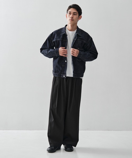 markaware(マーカウェア)の「【MARKAWARE/マーカウェア】TRIPLE PLEATED EASY TROUSERS/【接触冷感・通気性・ドライタッチ・清涼感】60/2オーガニック強燃ボイル3/2ツイル / トリプルプリーテッドイージートラウザーズ(スラックス・メンズ・ブラック/ダークグレー・1/3/2)」の12枚目の写真