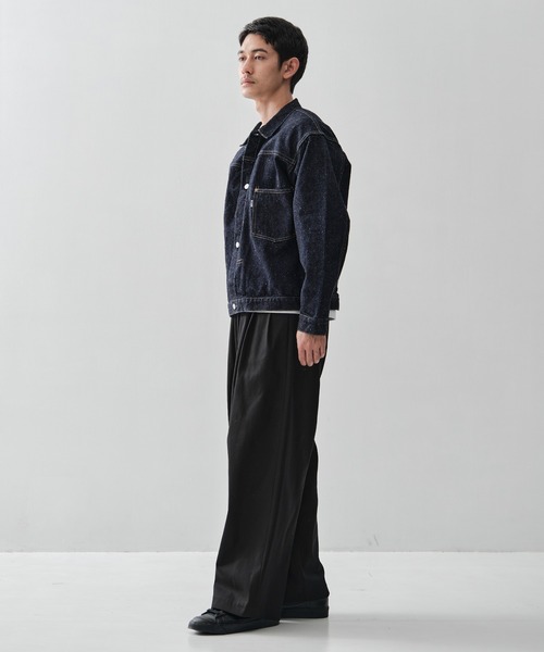 markaware(マーカウェア)の「【MARKAWARE/マーカウェア】TRIPLE PLEATED EASY TROUSERS/【接触冷感・通気性・ドライタッチ・清涼感】60/2オーガニック強燃ボイル3/2ツイル / トリプルプリーテッドイージートラウザーズ(スラックス・メンズ・ブラック/ダークグレー・1/3/2)」の13枚目の写真