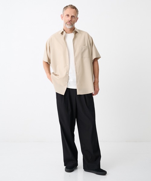 markaware(マーカウェア)の「【MARKAWARE/マーカウェア】TRIPLE PLEATED EASY TROUSERS/【接触冷感・通気性・ドライタッチ・清涼感】60/2オーガニック強燃ボイル3/2ツイル / トリプルプリーテッドイージートラウザーズ(スラックス・メンズ・ブラック/ダークグレー・1/3/2)」の17枚目の写真