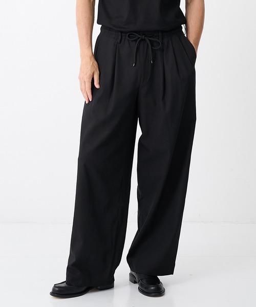 markaware(マーカウェア)の「【MARKAWARE/マーカウェア】TRIPLE PLEATED EASY TROUSERS/【接触冷感・通気性・ドライタッチ・清涼感】60/2オーガニック強燃ボイル3/2ツイル / トリプルプリーテッドイージートラウザーズ(スラックス・メンズ・ブラック/ダークグレー・1/3/2)」の19枚目の写真