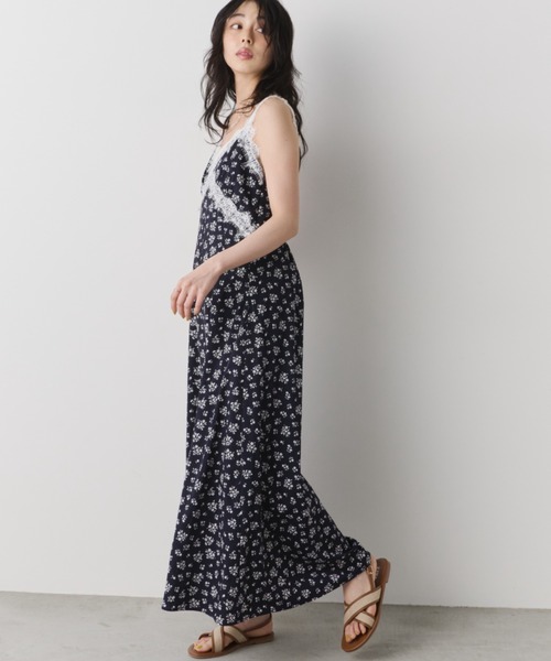 Unitage(ユニテージ)の「レースデザイン総柄キャミワンピース ドット/花柄(ワンピース・レディース・ブラック/アイボリー/ネイビー/その他・FREE)」の20枚目の写真