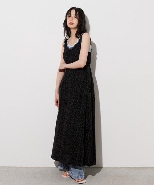 Unitage(ユニテージ)の「レースデザイン総柄キャミワンピース ドット/花柄(ワンピース・レディース・ブラック/アイボリー/ネイビー/その他・FREE)」の21枚目の写真
