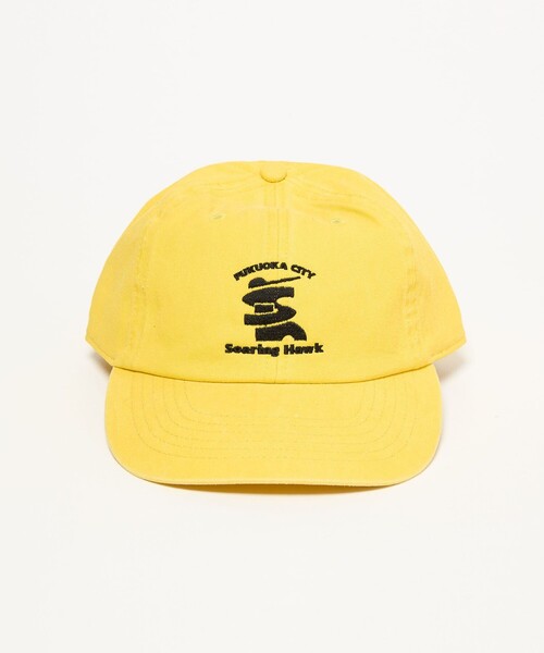 green label relaxing(グリーンレーベルリラクシング)の「【別注】<SoftBank HAWKS×INFIELDER DESIGN×GLR>ロゴ キャップ(キャップ・メンズ・ダークグレー/イエロー・FREE)」の9枚目の写真