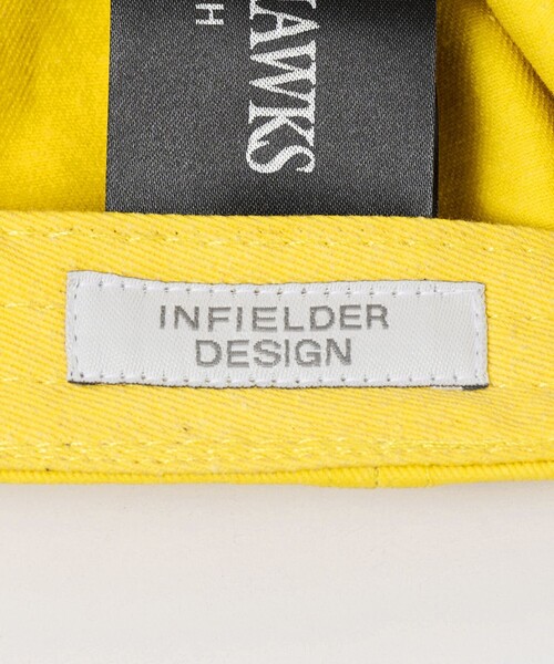 green label relaxing(グリーンレーベルリラクシング)の「【別注】<SoftBank HAWKS×INFIELDER DESIGN×GLR>ロゴ キャップ(キャップ・メンズ・ダークグレー/イエロー・FREE)」の6枚目の写真