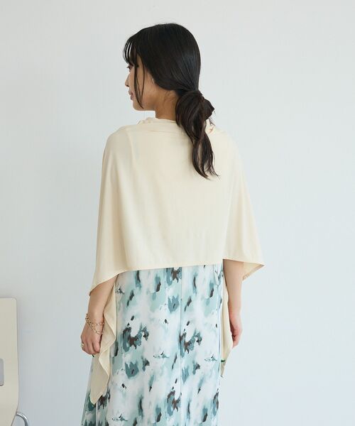 CRAFT STANDARD BOUTIQUE(クラフトスタンダードブティック)の「Wpc./ダブリュピーシー UVカット/接触冷感 3WAYショールカーディガン(カーディガン/ボレロ・レディース・ブラック/グレー/オフホワイト・FREE)」の8枚目の写真