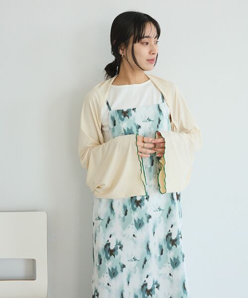 CRAFT STANDARD BOUTIQUE(クラフトスタンダードブティック)の「Wpc./ダブリュピーシー UVカット/接触冷感 3WAYショールカーディガン(カーディガン/ボレロ・レディース・ブラック/グレー/オフホワイト・FREE)」の9枚目の写真