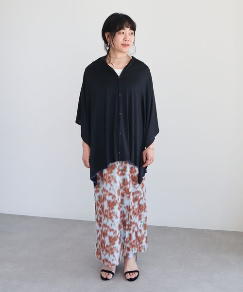 CRAFT STANDARD BOUTIQUE(クラフトスタンダードブティック)の「Wpc./ダブリュピーシー UVカット/接触冷感 3WAYショールカーディガン(カーディガン/ボレロ・レディース・ブラック/グレー/オフホワイト・FREE)」の16枚目の写真