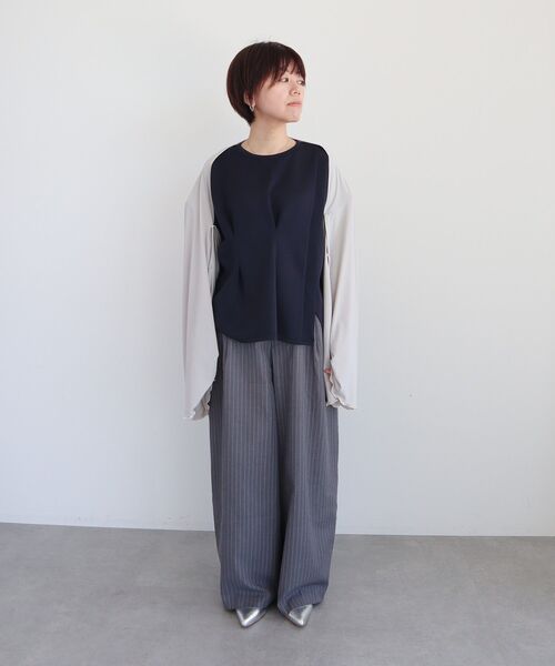 CRAFT STANDARD BOUTIQUE(クラフトスタンダードブティック)の「Wpc./ダブリュピーシー UVカット/接触冷感 3WAYショールカーディガン(カーディガン/ボレロ・レディース・ブラック/グレー/オフホワイト・FREE)」の20枚目の写真