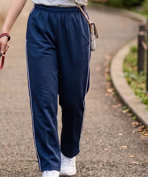 K-SWISS(ケースイス)の「【K-SWISS/ケースイス】ブリスターレングスパンツ股下66cm/ジャージ ロングパンツ サイドライン ストレート ウエストゴム イージー スポーツ 春夏秋(その他パンツ・レディース・ブラック/チャコールグレー/ネイビー・LARGE/MEDIUM/X-LARGE)」の1枚目の写真