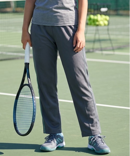 K-SWISS(ケースイス)の「【K-SWISS/ケースイス】ブリスターレングスパンツ股下66cm/ジャージ ロングパンツ サイドライン ストレート ウエストゴム イージー スポーツ 春夏秋(その他パンツ・レディース・ブラック/チャコールグレー/ネイビー・LARGE/MEDIUM/X-LARGE)」の3枚目の写真