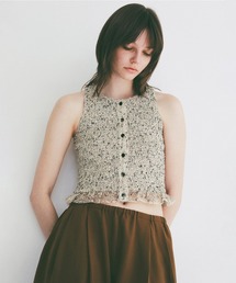 W FACE MIX MESH GATHER N/S TOPS