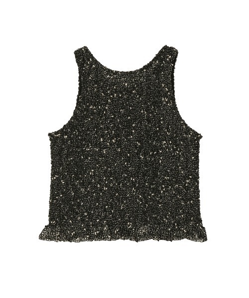 CLANE（クラネ）の「W FACE MIX MESH GATHER N/S TOPS（タンクトップ・レディース・イエロー/ブラック/アイボリー・1/2）」の22枚目の写真
